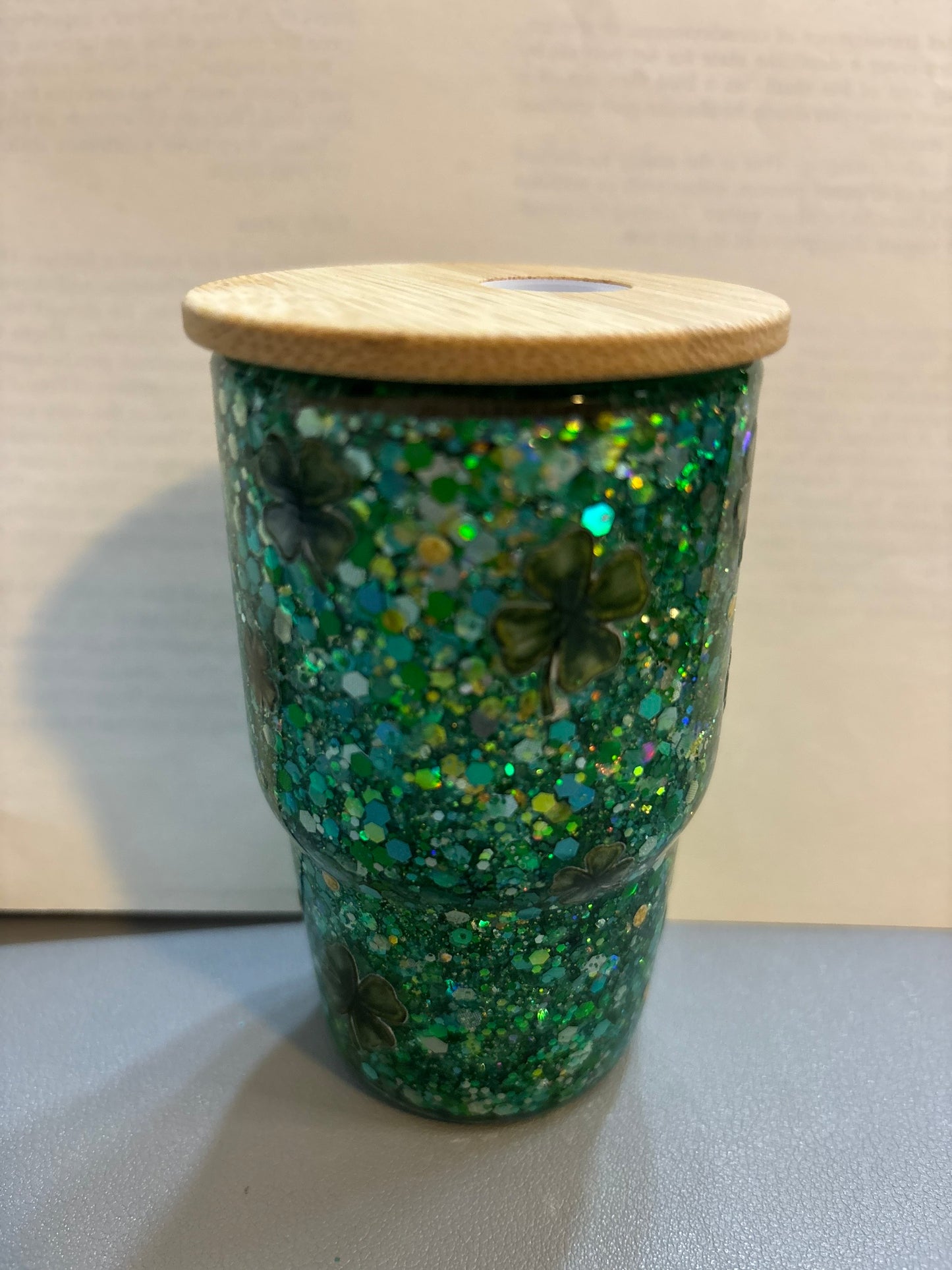 4 oz Mini Shot Glass Snow Globe ( pre made)