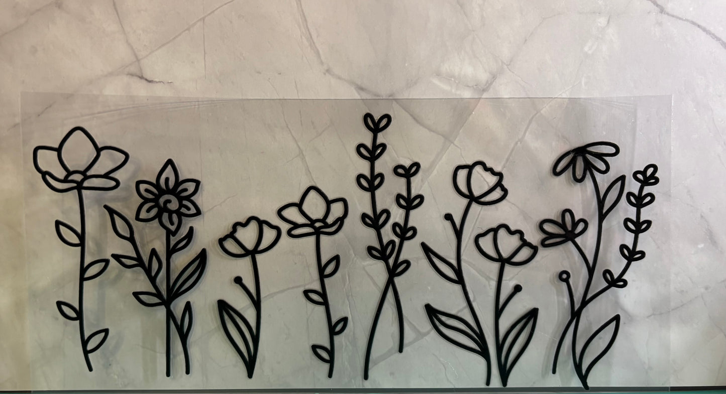 Clear background with Flowers