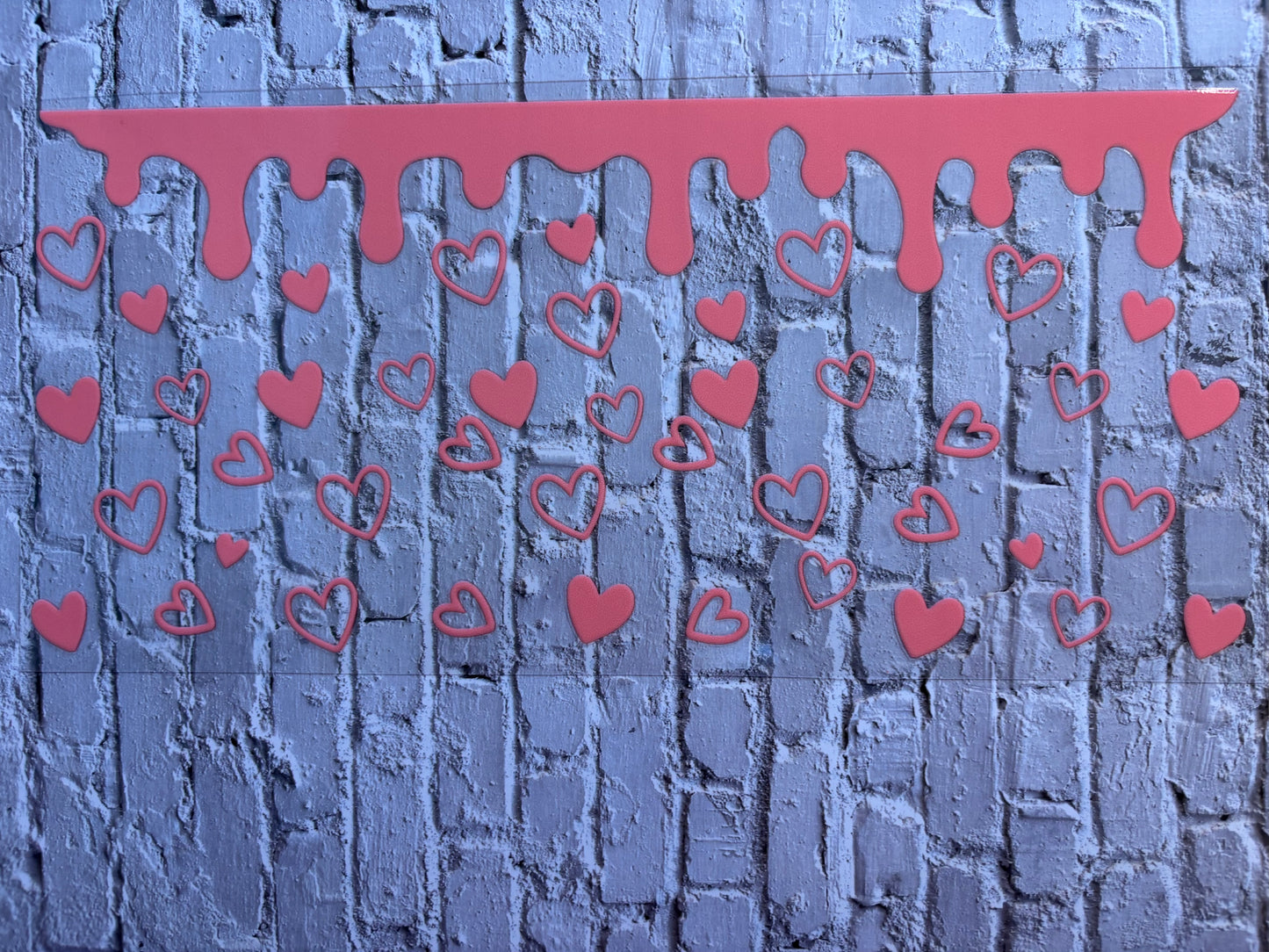 Pink Drip with Hearts