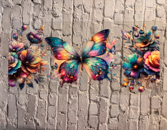 Butterfly with Flowers