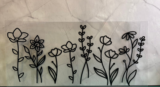 Clear background with Flowers