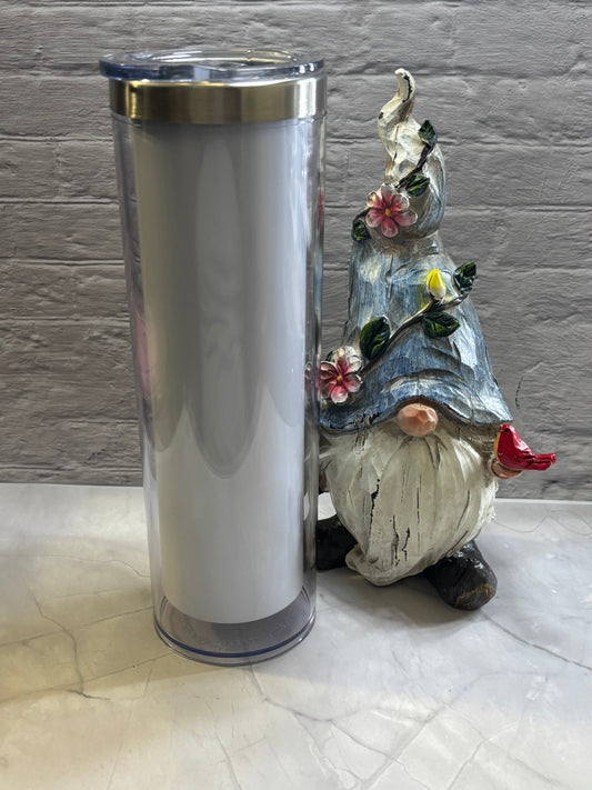 20 oz Straight Skinny Snow Globe Tumbler